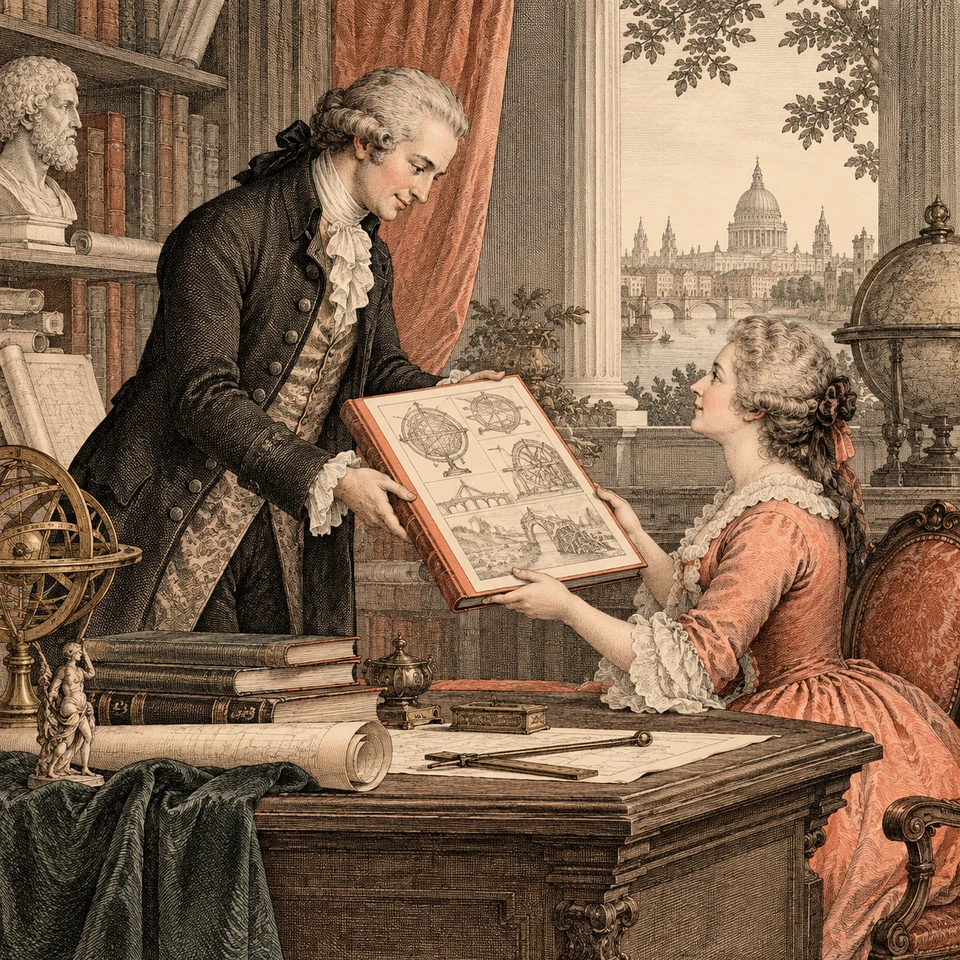 A cultivated Georgian intelligence presents clear modern work to a reader.