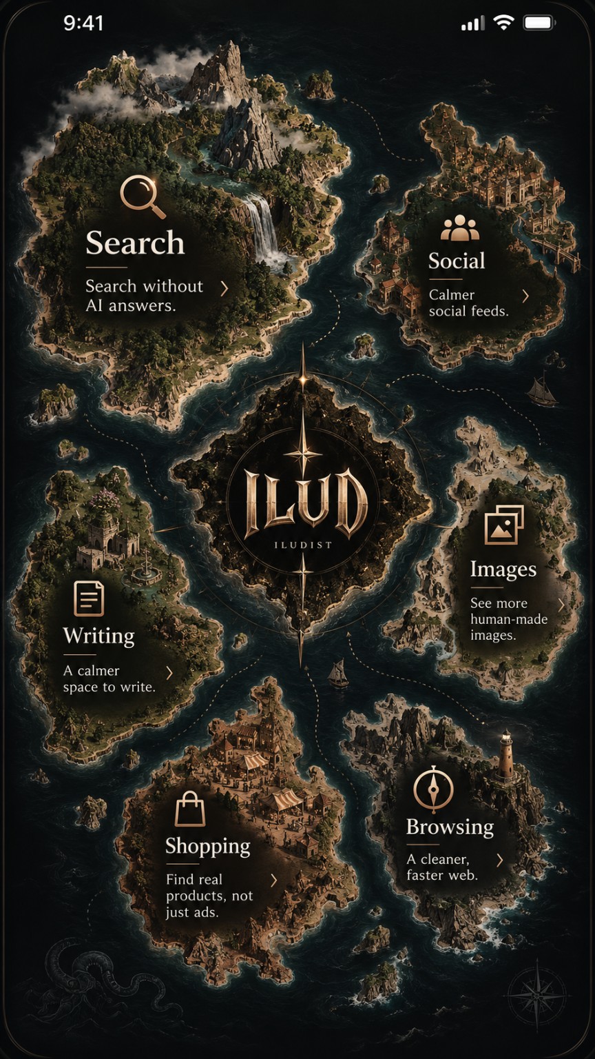 Supplied design reference for The Island Atlas